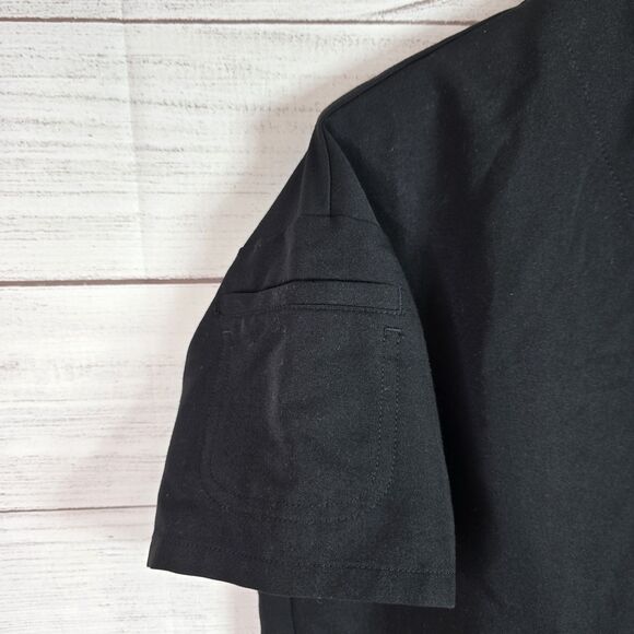 FIGS Jena Technical Snap Women’s Scrub Top Sz XS Black Short Sleeve 1000070 - Picture 6 of 10